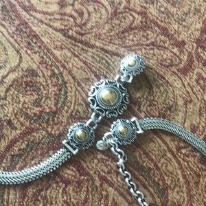 1/2” Silver belt with gold tone accents